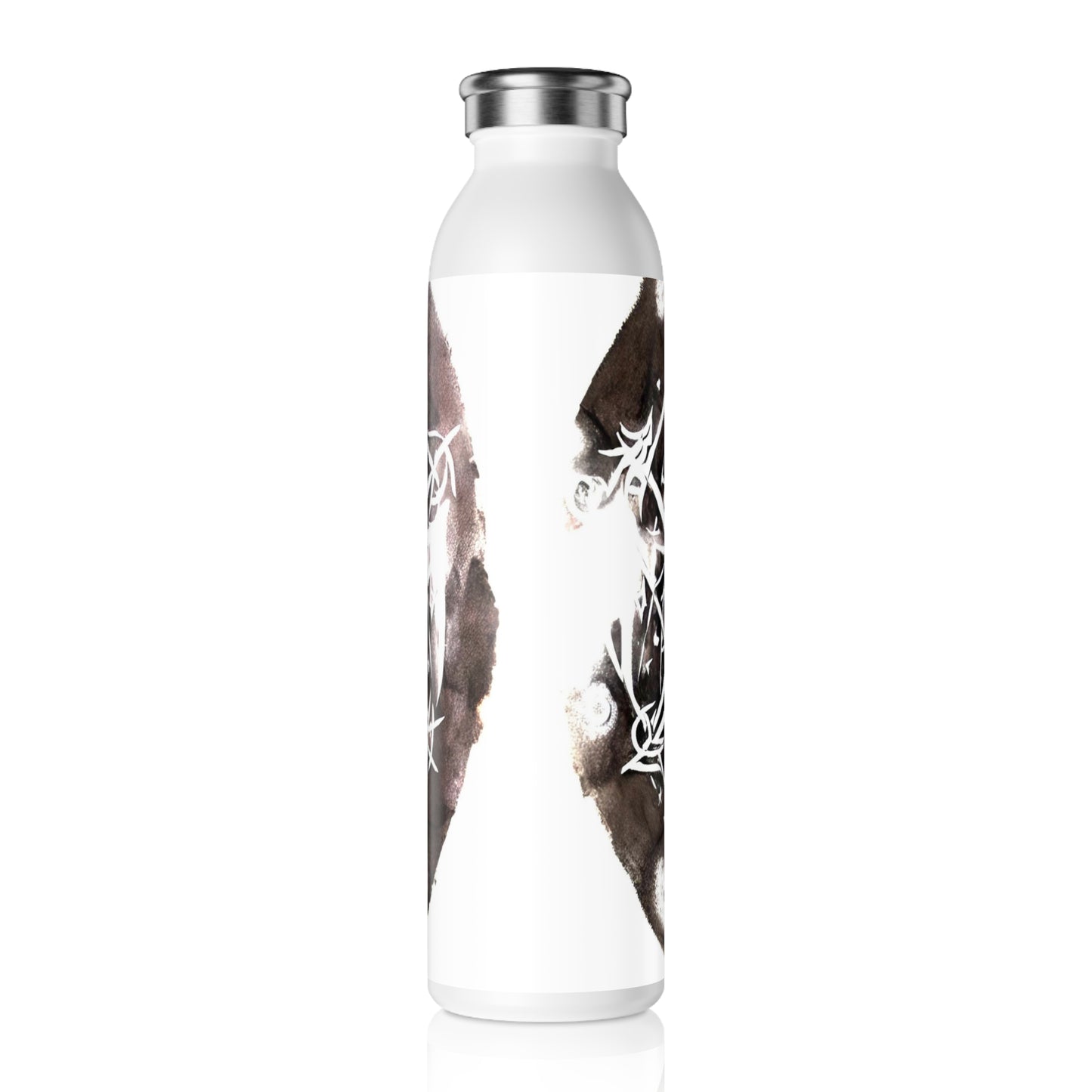 Pentagram Skull Slim Water Bottle