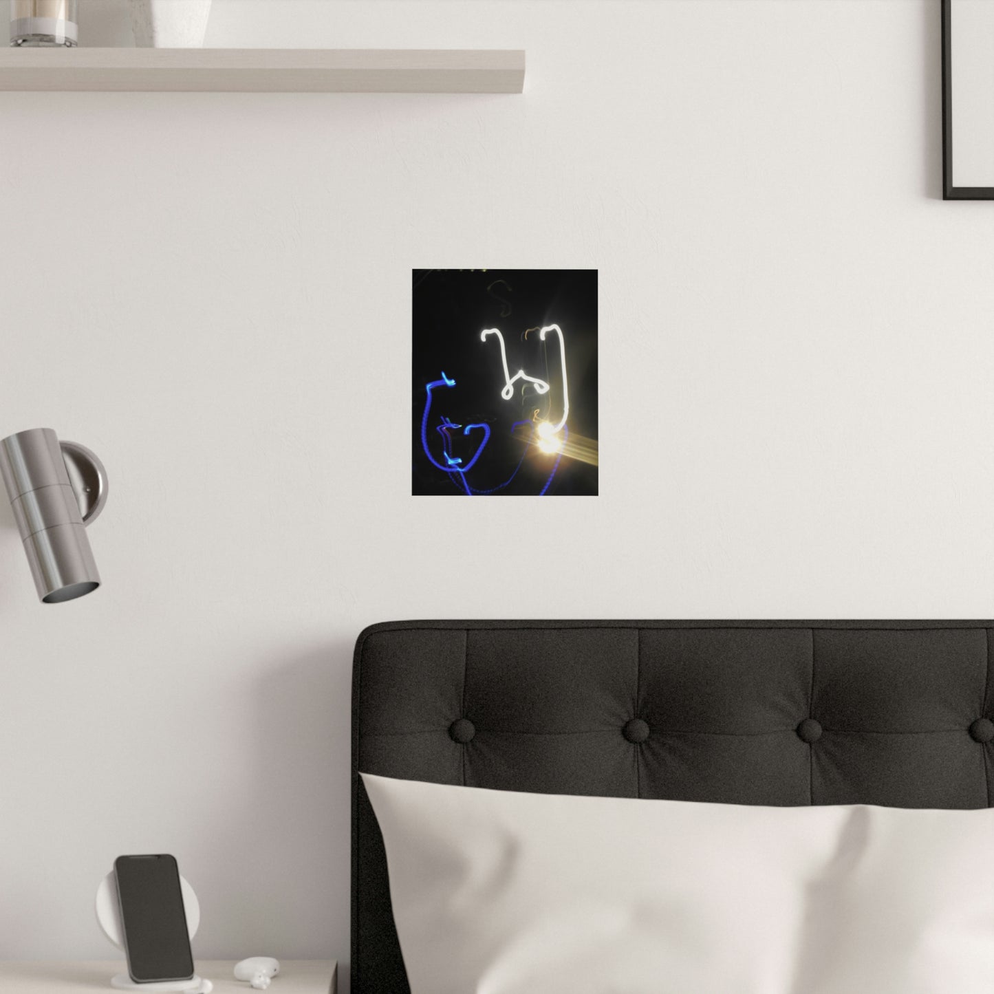 Blue lights Satin Posters (210gsm)