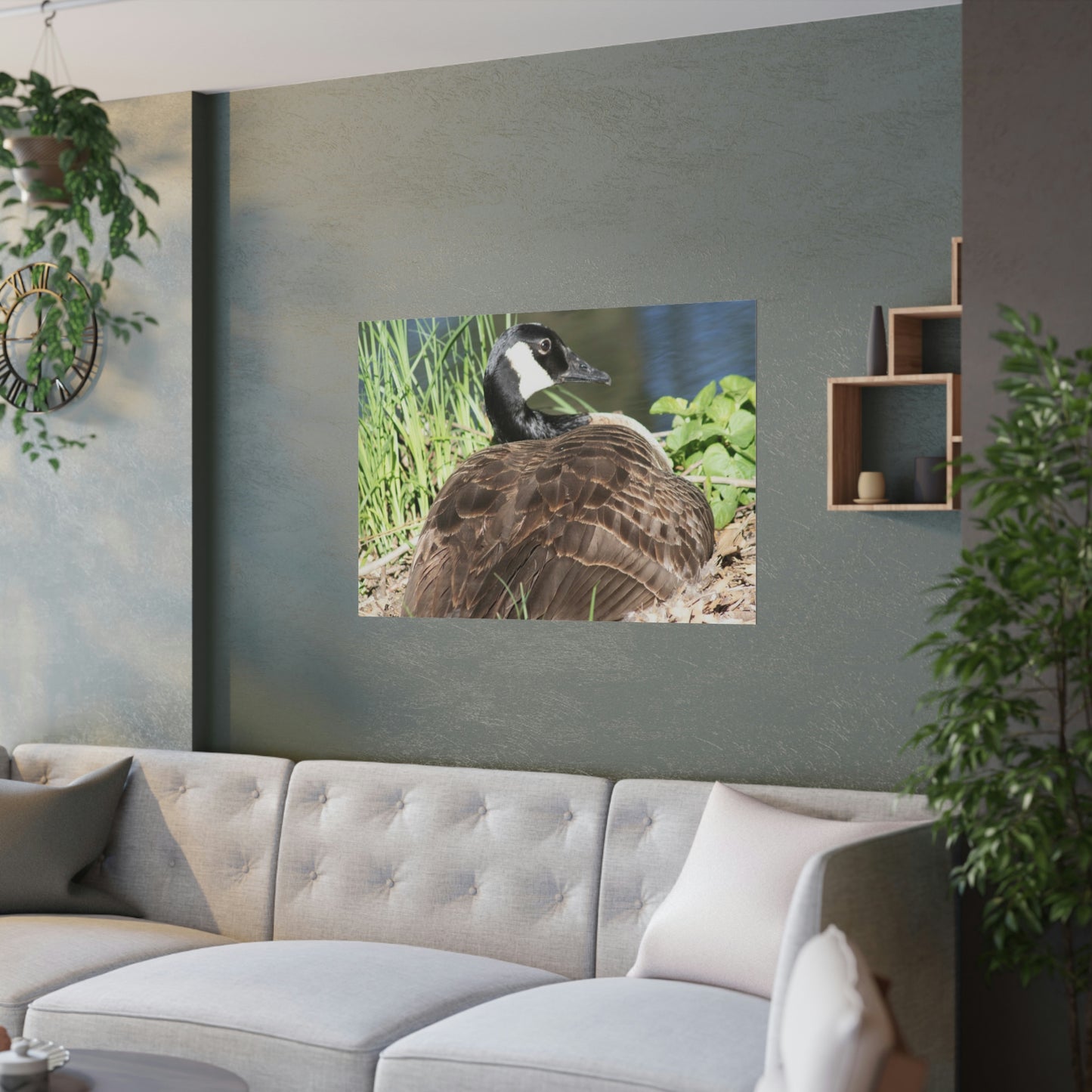 Nesting duck Satin Posters (210gsm)