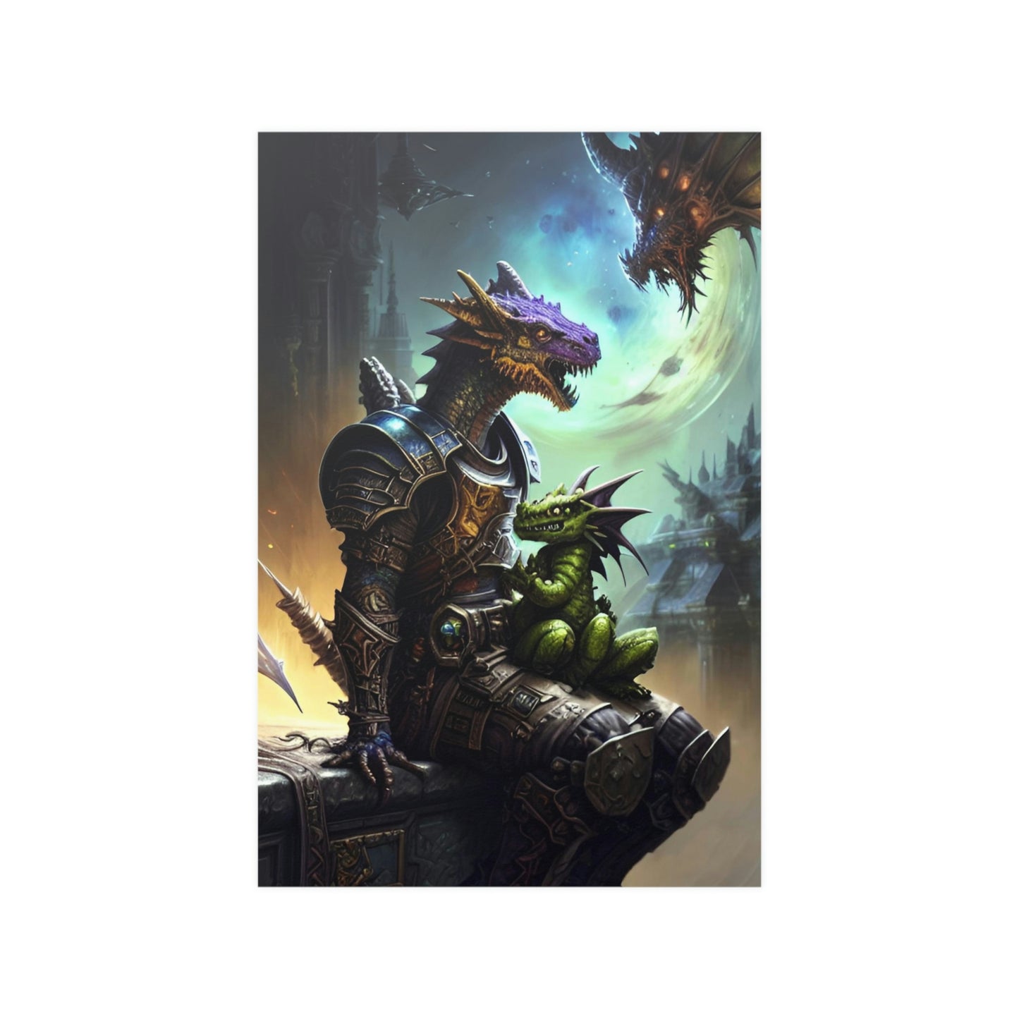 Baby dragon 6 Satin Posters (210gsm)