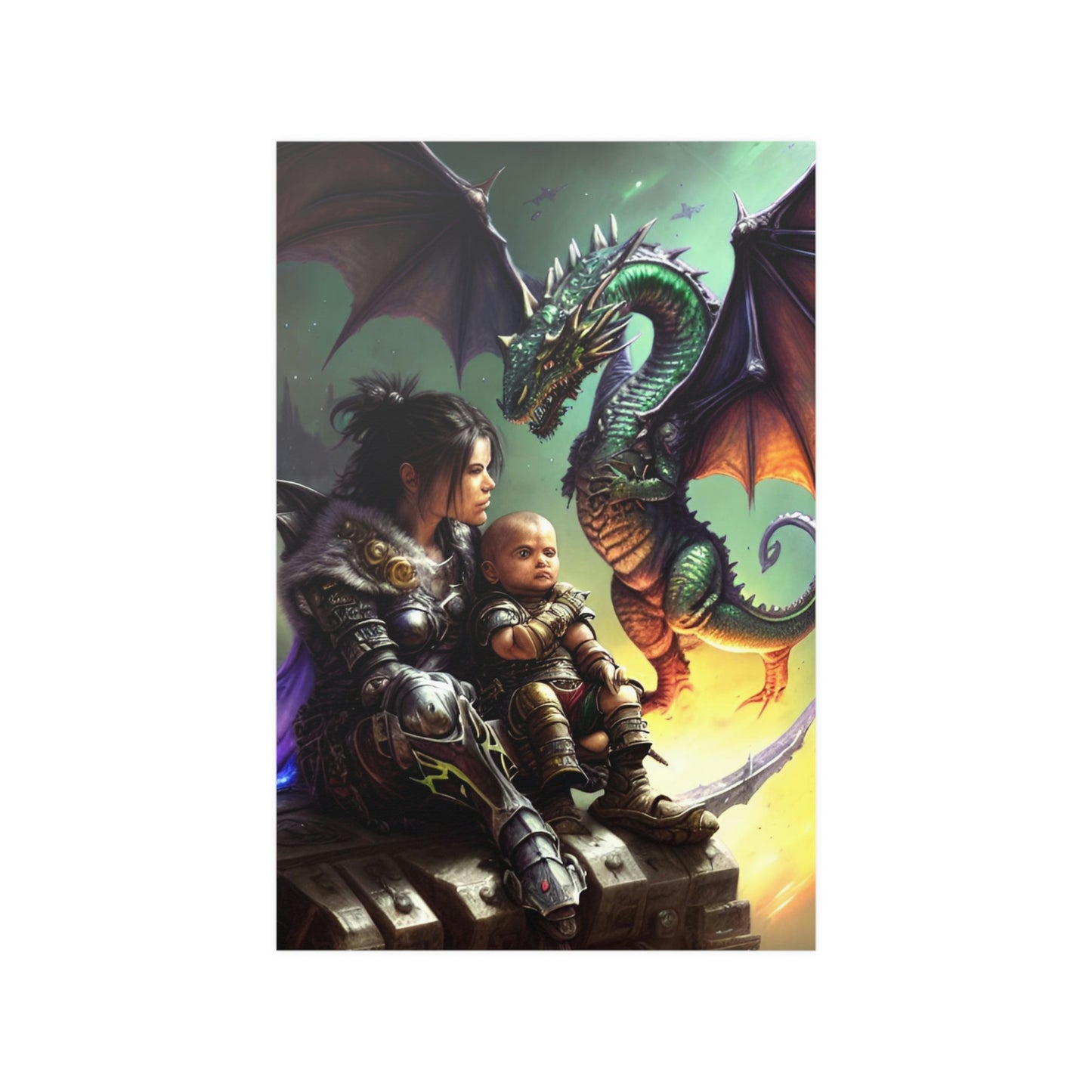 Baby dragon 5 Satin Posters (210gsm)