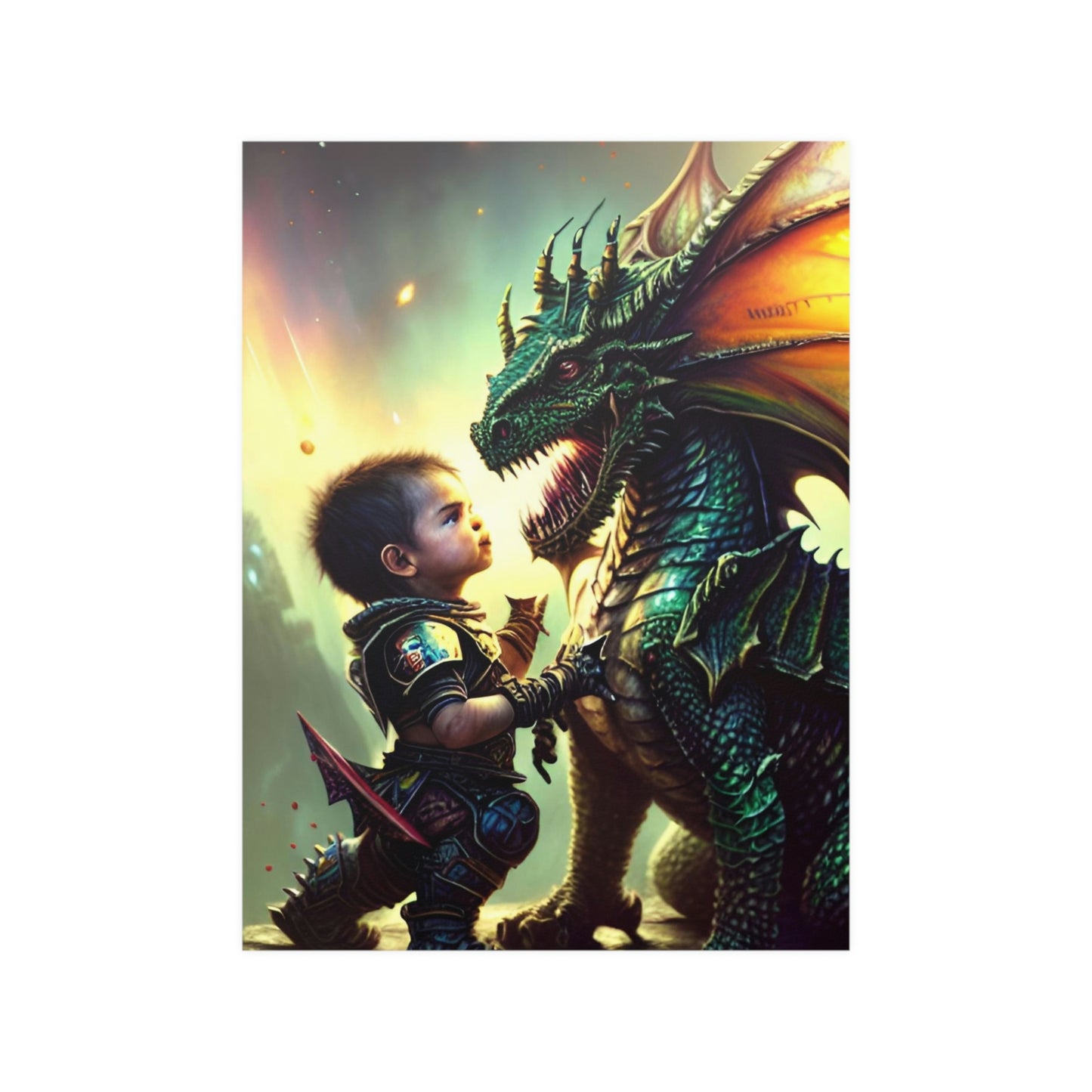 Baby Dragon 1Satin Posters (210gsm)