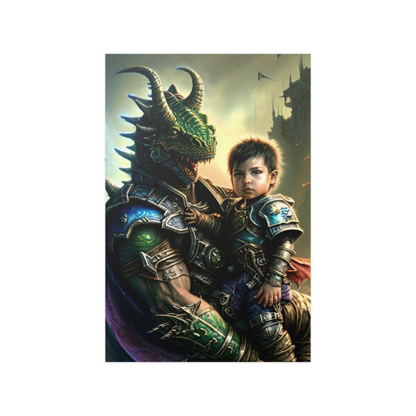Baby dragon 8 Satin Posters (210gsm)