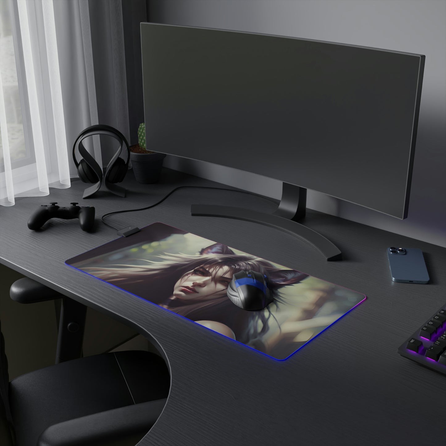 Neko LED Gaming Mouse Pad