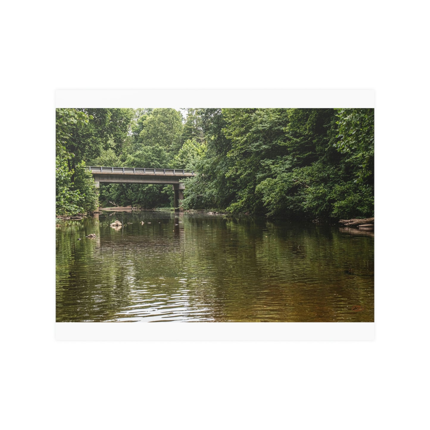 bridge over the creek Satin Posters (210gsm)