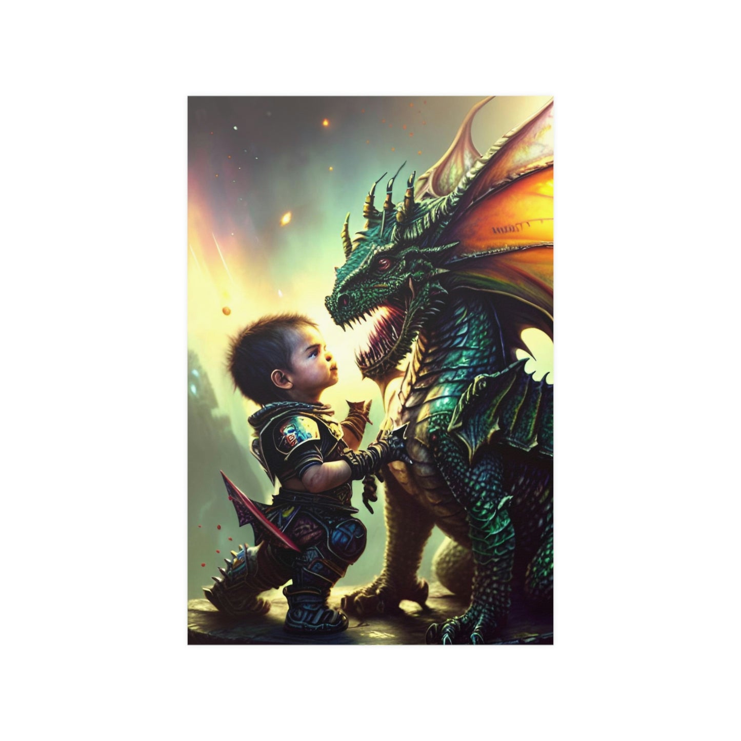 Baby Dragon 1Satin Posters (210gsm)