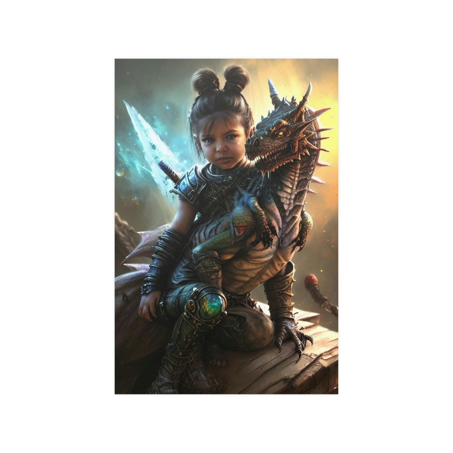 Baby dragon 12 Satin Posters (210gsm)