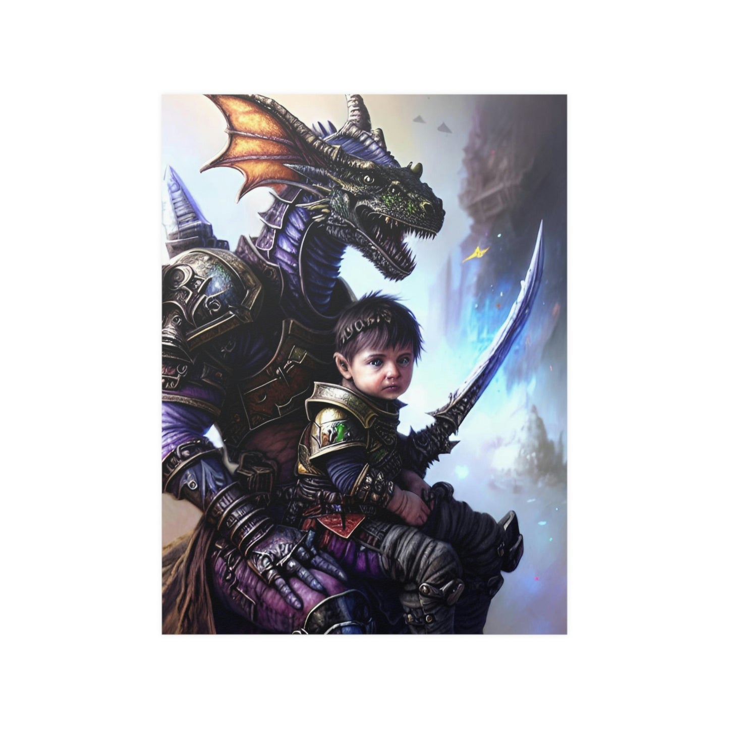 Baby dragon 4 Satin Posters (210gsm)