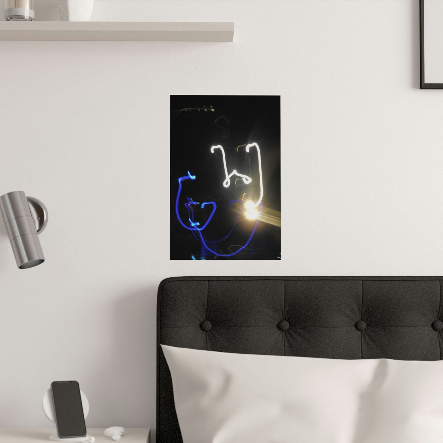 Blue lights Satin Posters (210gsm)