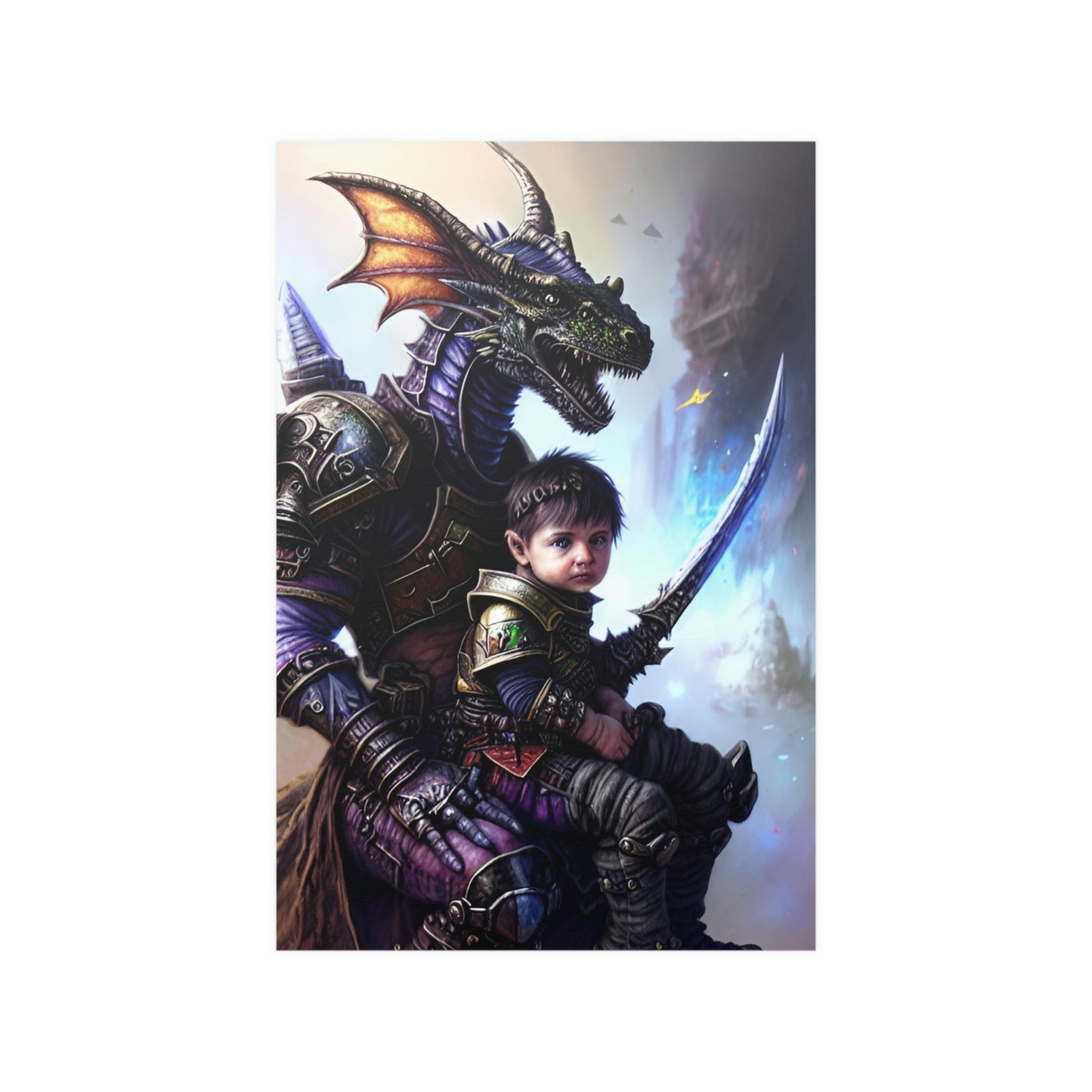 Baby dragon 4 Satin Posters (210gsm)