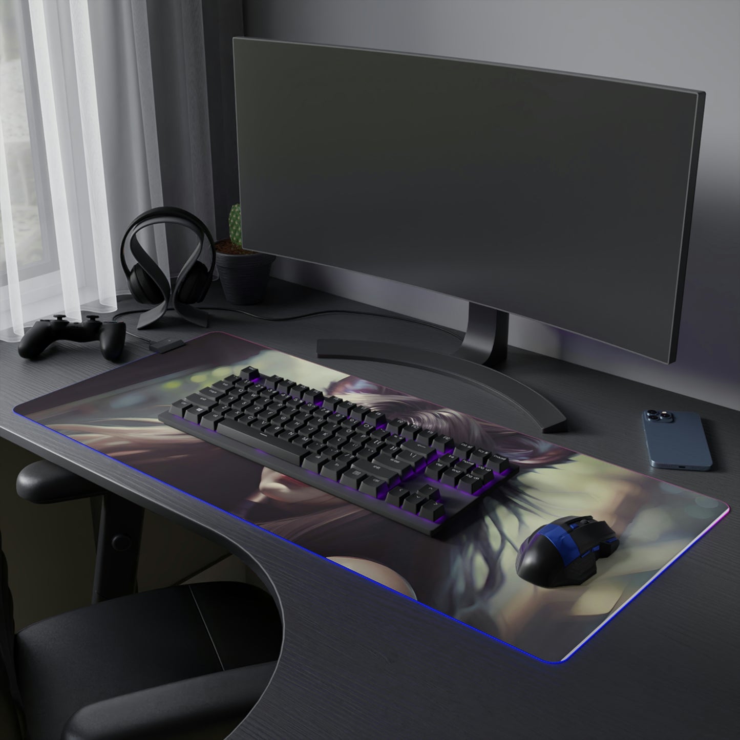 Neko LED Gaming Mouse Pad