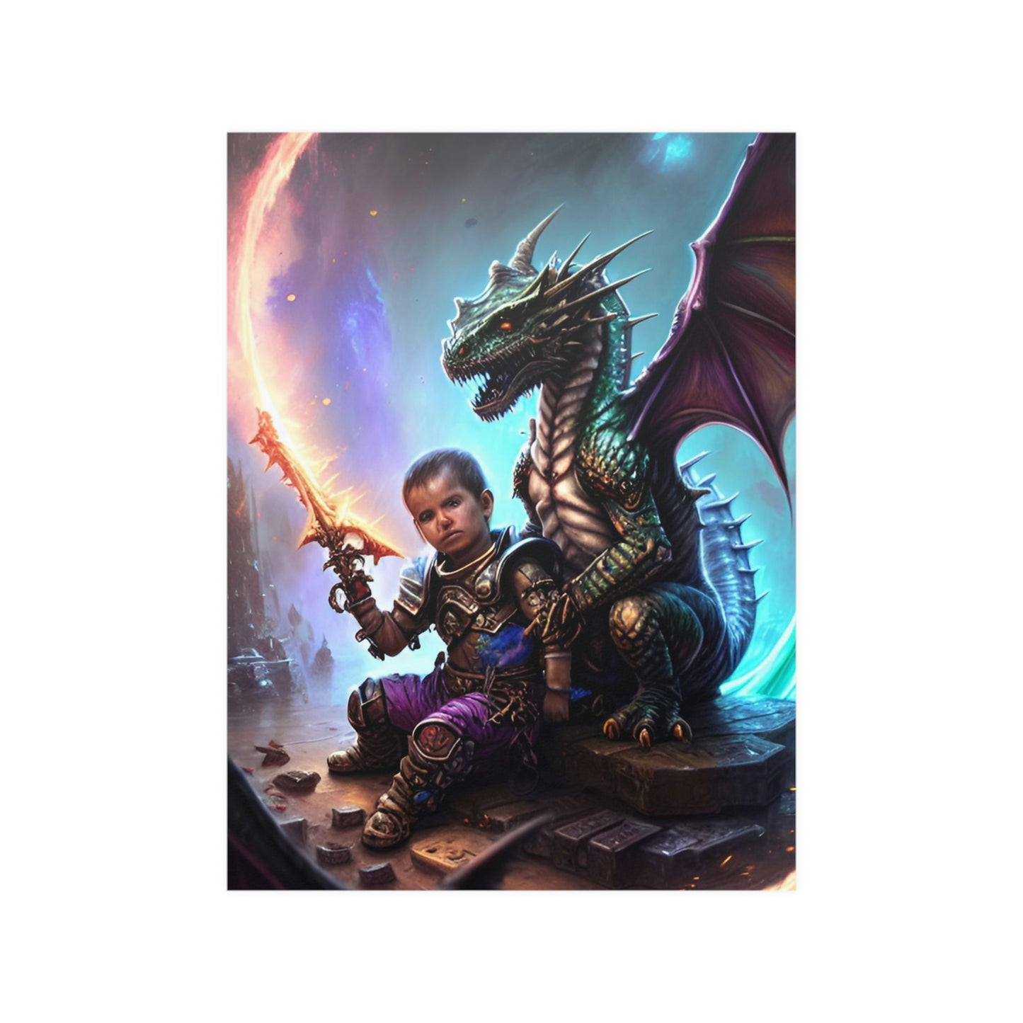 Baby dragon 10 Satin Posters (210gsm)