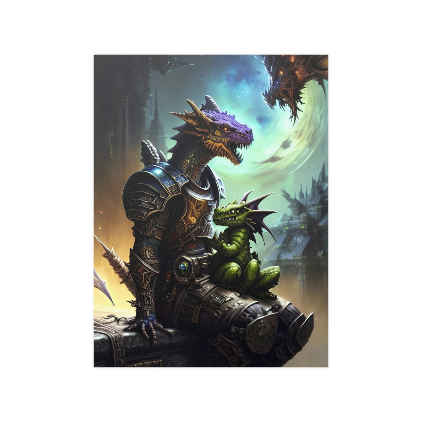 Baby dragon 6 Satin Posters (210gsm)